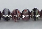 CLG60 15 inches 8*10mm faceted rondelle handmade lampwork beads
