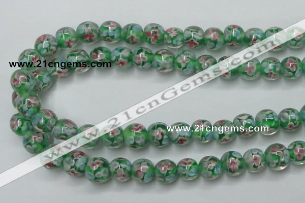 CLG753 15.5 inches 10mm round lampwork glass beads wholesale