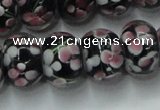 CLG766 14.5 inches 8*12mm rondelle lampwork glass beads wholesale