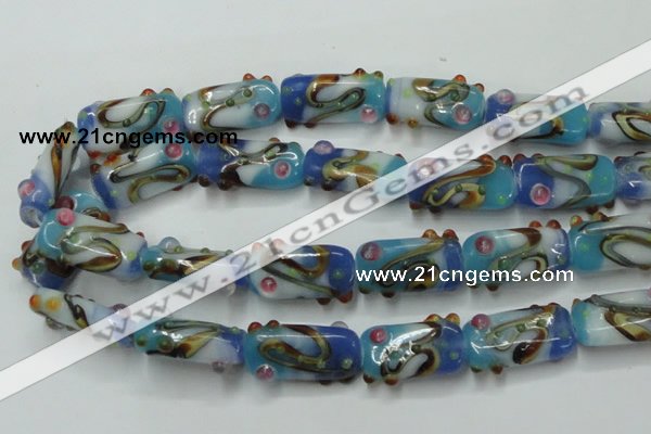 CLG805 15 inches 14*24mm rectangle lampwork glass beads wholesale