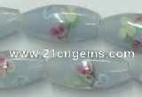 CLG869 15.5 inches 10*20mm rice lampwork glass beads wholesale
