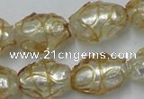 CLG881 2PCS 16 inches 12*18mm oval lampwork glass beads wholesale