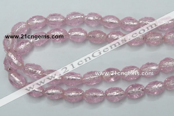 CLG884 2PCS 16 inches 12*18mm oval lampwork glass beads wholesale