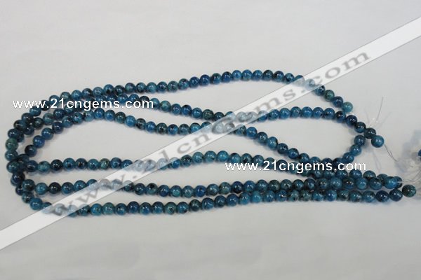 CLJ214 15.5 inches 6mm round dyed sesame jasper beads wholesale