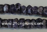 CLJ248 15.5 inches 6*11mm faceted nuggets dyed sesame jasper beads