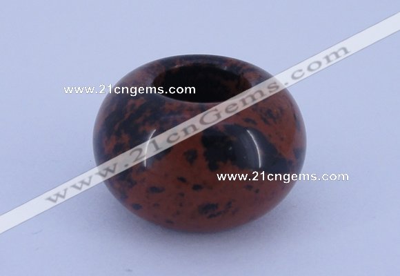 CLO07 19*30mm rondelle loose mahogany obsidian gemstone beads wholesale