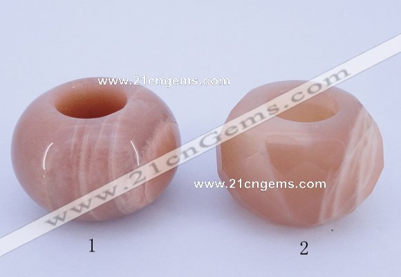 CLO15 19*30mm rondelle loose moonstone gemstone beads wholesale
