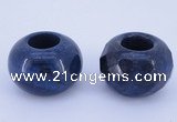 CLO17 19*30mm rondelle loose blue dumortierite gemstone beads wholesale
