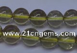 CLQ352 15 inches 8mm round natural lemon quartz beads wholesale