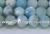CLR118 15.5 inches 5.5mm faceted round larimar gemstone beads