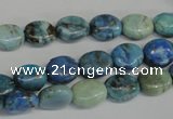CLR214 15.5 inches 8*10mm oval larimar gemstone beads
