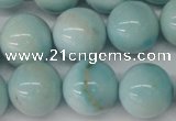 CLR355 15.5 inches 14mm round dyed larimar gemstone beads