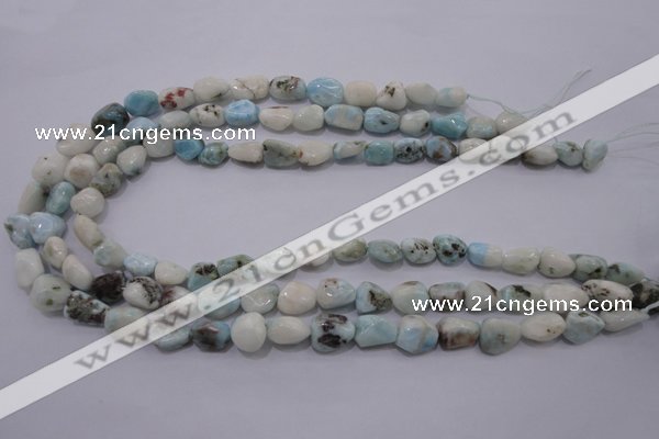 CLR51 15.5 inches 8*10mm – 12*16mm nuggets natural larimar beads