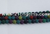 CLV523 15.5 inches 10mm round mixed lava beads wholesale