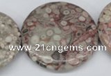 CMB15 15.5 inches 40mm flat round natural medical stone beads