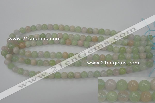 CMG102 15.5 inches 8mm round natural morganite beads wholesale