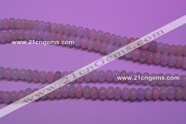 CMG131 15 inches 5*8mm rondelle natural morganite beads wholesale