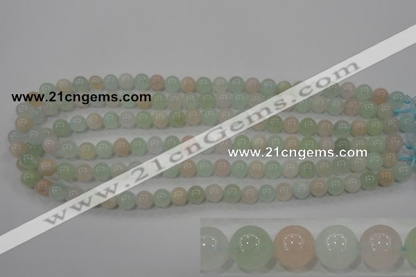 CMG52 15.5 inches 8mm round natural morganite beads wholesale