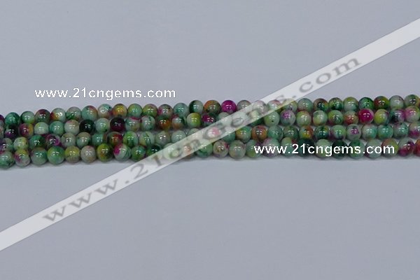 CMJ415 15.5 inches 6mm round rainbow jade beads wholesale