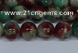 CMJ571 15.5 inches 10mm round rainbow jade beads wholesale