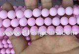 CMJ813 15.5 inches 10mm round matte Mashan jade beads wholesale