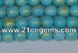CMJ965 15.5 inches 4mm round Mashan jade beads wholesale