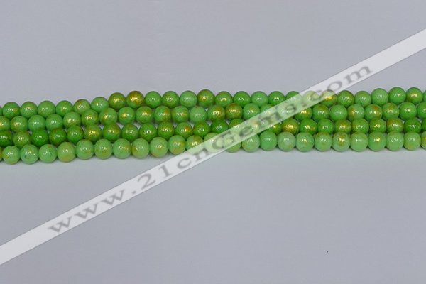 CMJ975 15.5 inches 4mm round Mashan jade beads wholesale