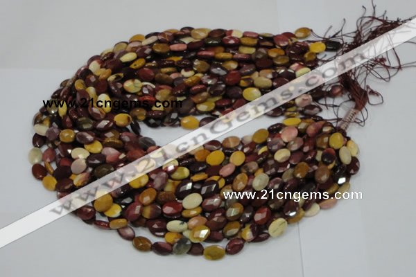 CMK22 15.5 inches 8*12mm faceted oval mookaite beads wholesale