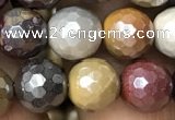 CMK339 15.5 inches 8mm faceted round AB-color mookaite beads