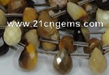 CMK34 15.5 inches 10*15mm faceted teardrop mookaite beads wholesale