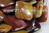 CMK43 15.5 inches 30*30mm faceted square mookaite beads wholesale