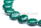 CMN110 15.5 inches 10mm flat round natural malachite beads