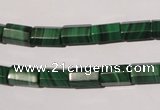 CMN242 15.5 inches 6*10mm faceted tube natural malachite beads