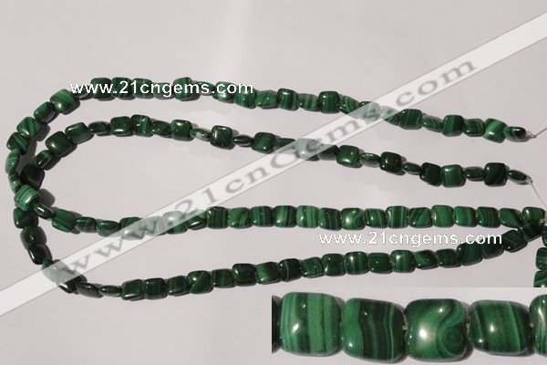 CMN292 15.5 inches 8*8mm square natural malachite beads wholesale