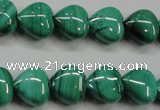 CMN424 15.5 inches 8*8mm heart natural malachite beads wholesale
