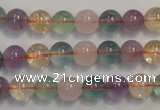 CMQ212 15.5 inches 8mm round multicolor quartz gemstone beads
