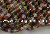 CMQ34 15.5 inches 2.5*4mm faceted rondelle multicolor quartz beads