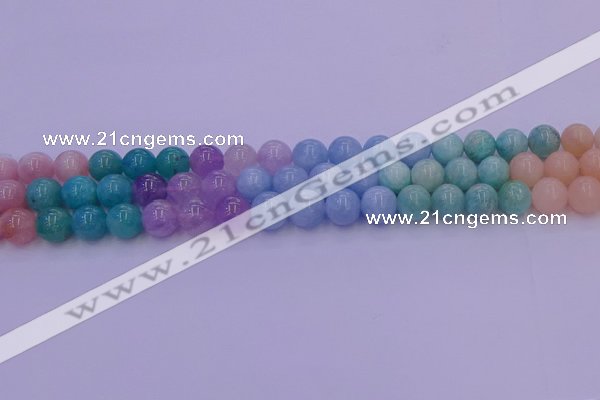 CMQ403 15.5 inches 10mm round mixed quartz beads wholesale