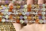 CMQ550 15.5 inches 8mm faceted round colorfull quartz beads