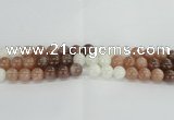 CMS1084 15.5 inches 12mm round mixed moonstone beads wholesale