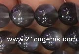 CMS1429 15.5 inches 8mm round black moonstone gemstone beads