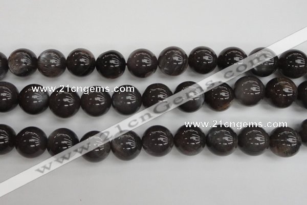 CMS148 15.5 inches 14mm round natural grey moonstone beads