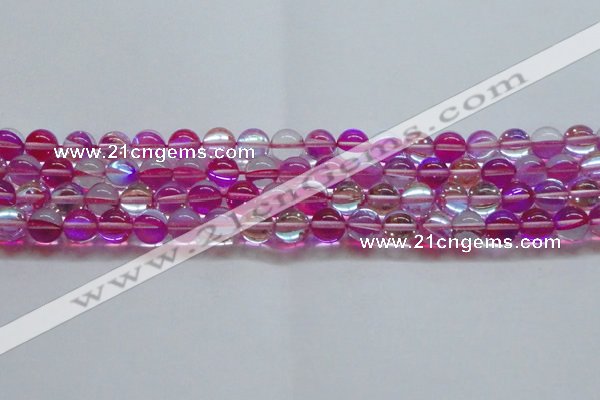 CMS1543 15.5 inches 10mm round synthetic moonstone beads wholesale