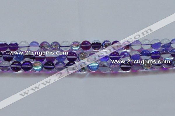 CMS1574 15.5 inches 12mm round synthetic moonstone beads wholesale