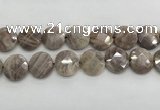 CMS1794 15.5 inches 20mm faceted coin AB-color moonstone beads