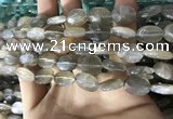 CMS1850 15.5 inches 8*12mm faceted oval grey moonstone beads
