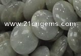 CMS79 15.5 inches 20mm flat round moonstone gemstone beads