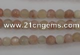CMS870 15.5 inches 6mm faceted round moonstone gemstone beads