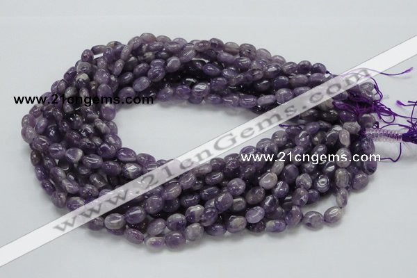 CNA31 15.5 inches 8*10mm oval grade AB natural amethyst beads