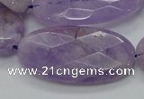 CNA335 15.5 inches 20*40mm faceted oval natural lavender amethyst beads